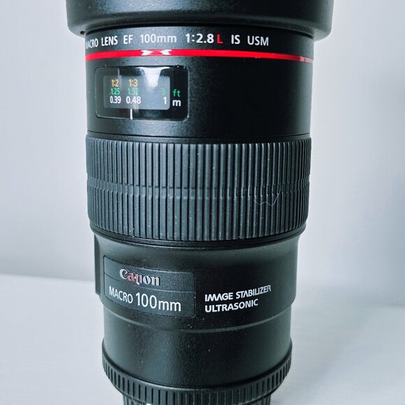 Canon EF 100mm f/2.8L Macro IS USM Lens with Lens case & Lens hood - Picture 4 of 11